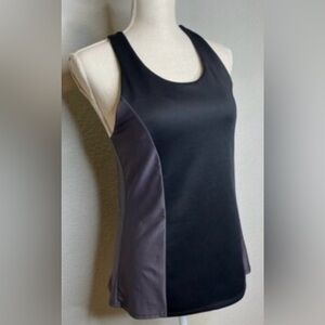 💛 Fabletics Tank Top Grey & Black Cut Out Racerback